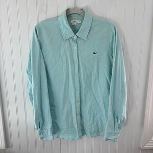 Vineyard Vines Light Aqua Long-Sleeve Button-Down Shirt